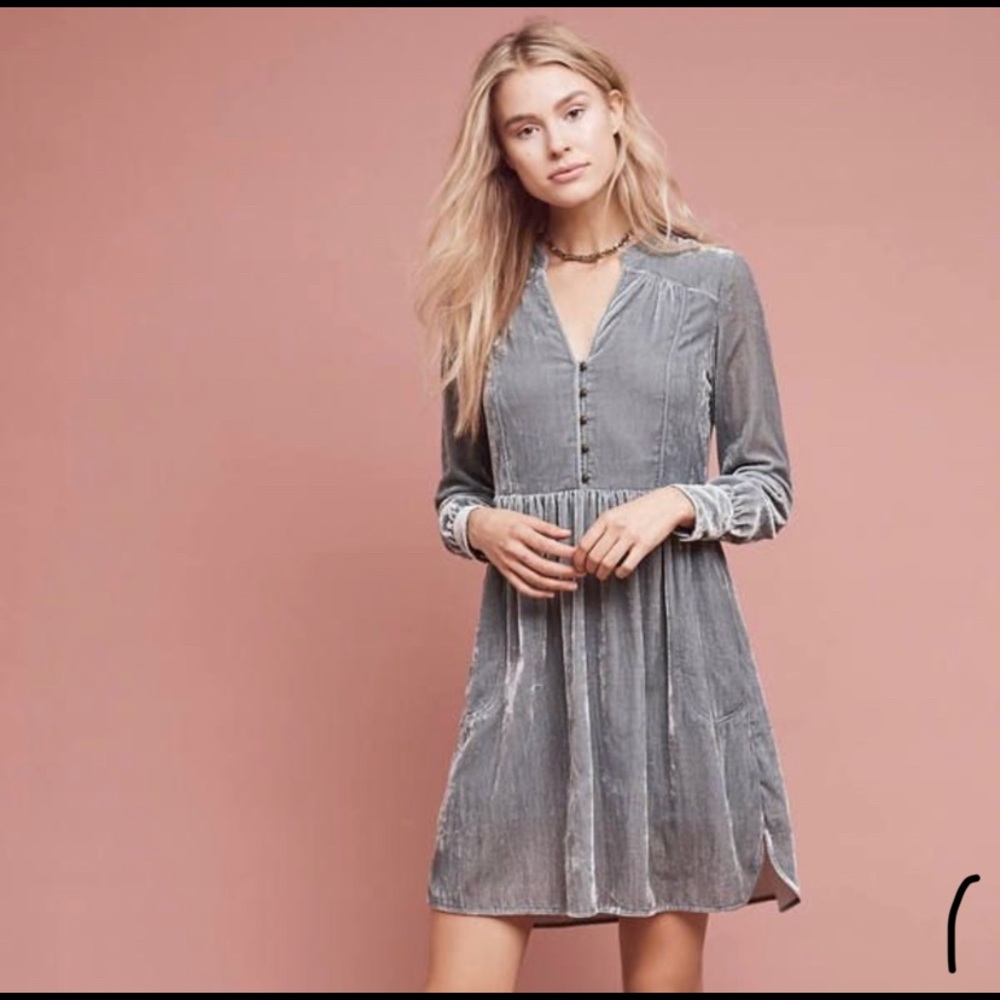 Anthropologie Holding Horses Velvet Dress